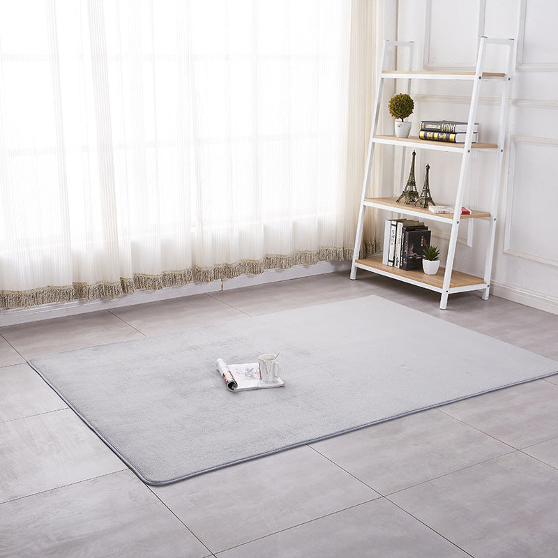Einfacher massiver Shag Teppich Polyester Fläche Teppich nicht rutschfestem Innenteppich für Erwachsene Schlafzimmer