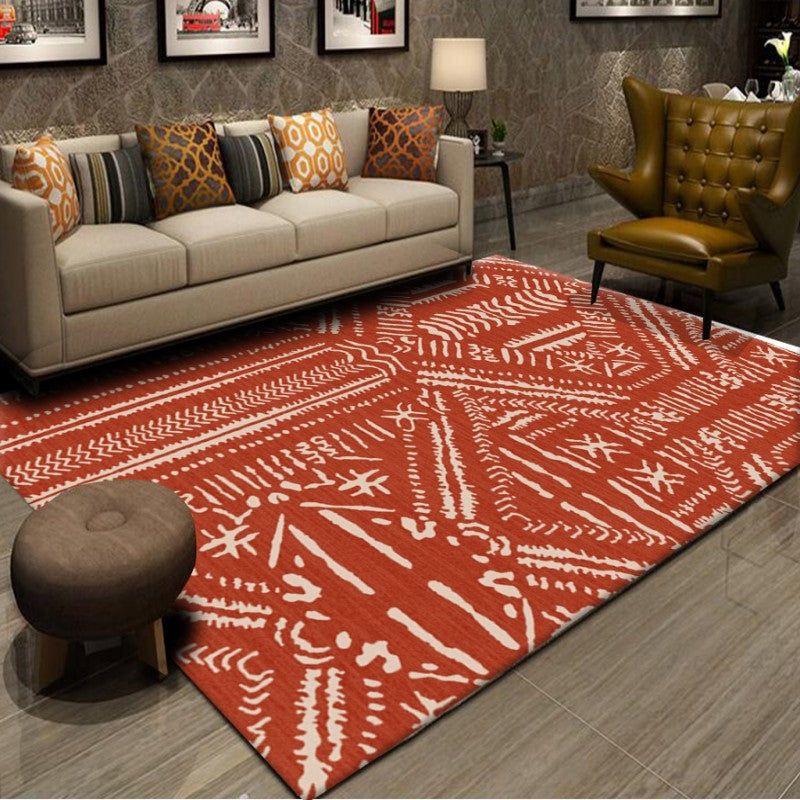 Boheemse visgraat tapijt tapijt polyester indoor tapijt niet-slip achterste ruggebied tapijt voor woonkamer