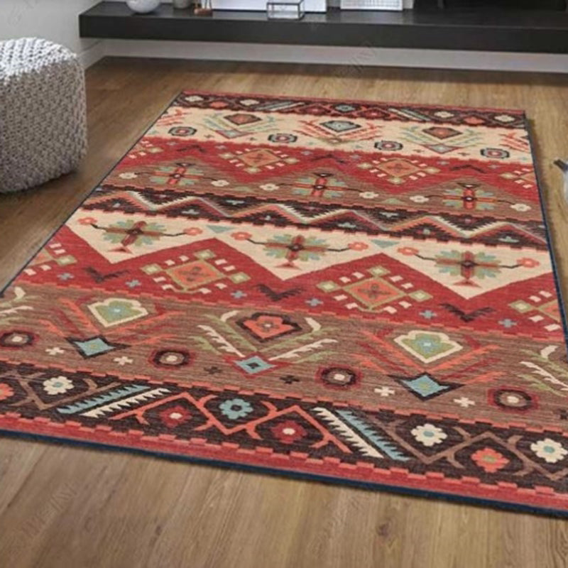 Bohemian Southwestern Print Rug Polyester Indoor Carpet Stain Resistant Area Rug for Living Room