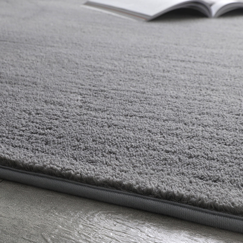 Relaxing Plain Shag Rug Polyester Indoor Carpet Non-Slip Backing Area Carpet for Adult's Bedroom