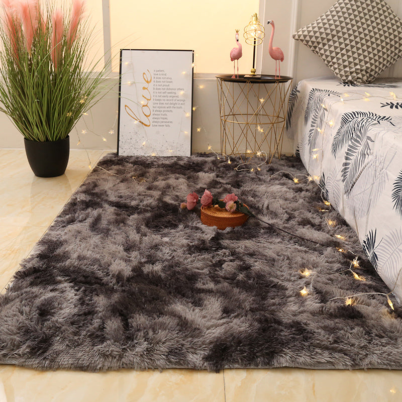 Simple Casual Indoor Rug Blue Tie-Dye Rug Stain Resistant Rug for Drawing Room