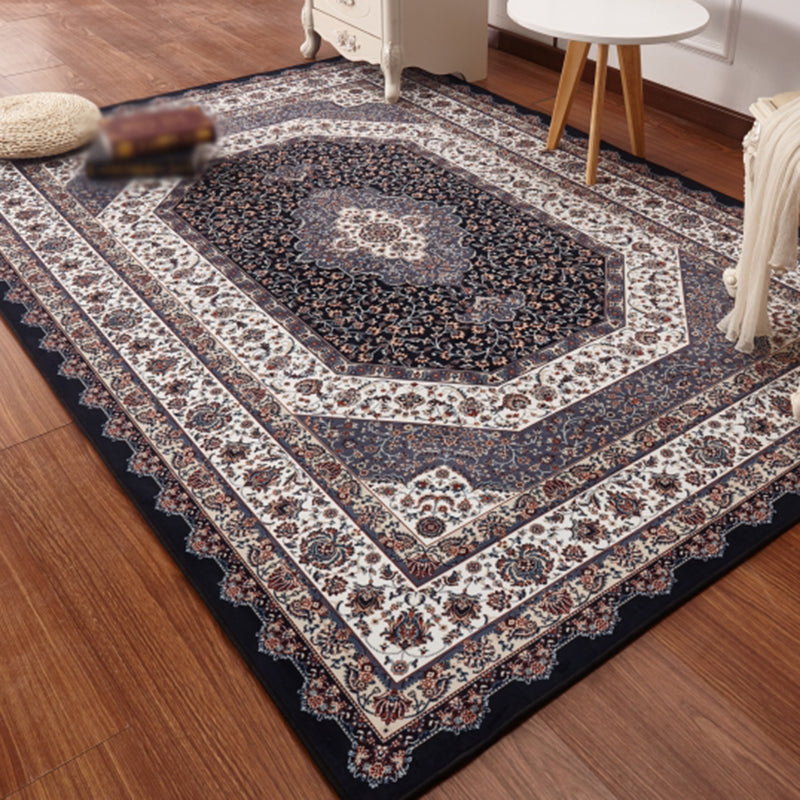 Médaillon vintage Modallion Tapis Polyester Area Tapis tapis de support sans glissement pour décoration domestique