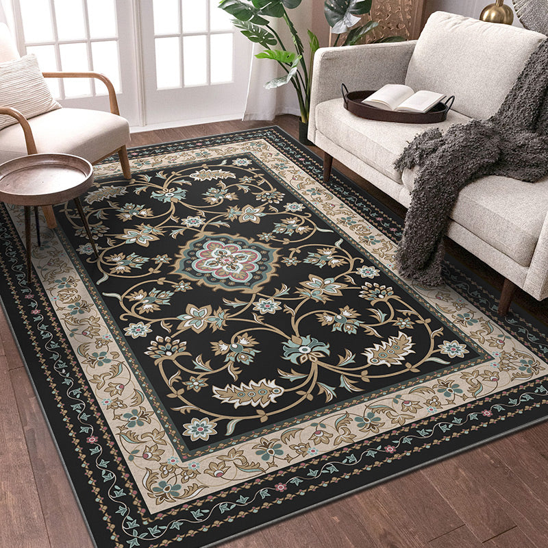 Rapis d'intérieur traditionnel Funky Medallion Print Tapis Polyester Tache résistant aux taches pour la décoration intérieure