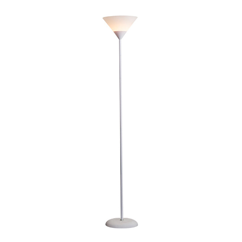 Macaron 1-Light Torchiere Floor Lamp Conical Standing Light with Acrylic Shade