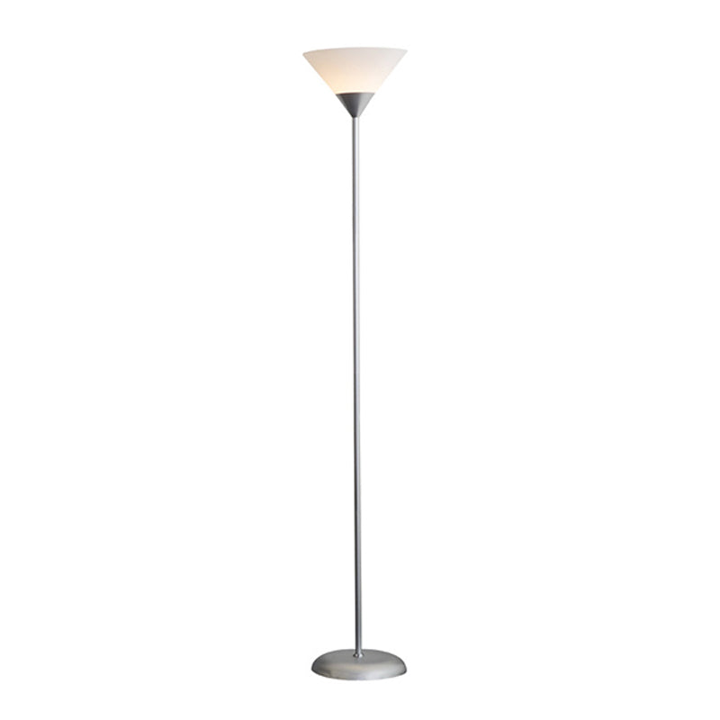 Macaron 1-Light Torchiere Floor Lamp Conical Standing Light with Acrylic Shade