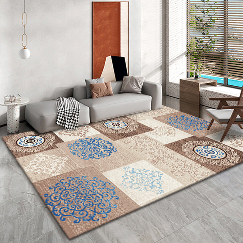 Tappeto bohémien area soggiorno tappeto tappeto in poliestere tappeto resistente alle macchie