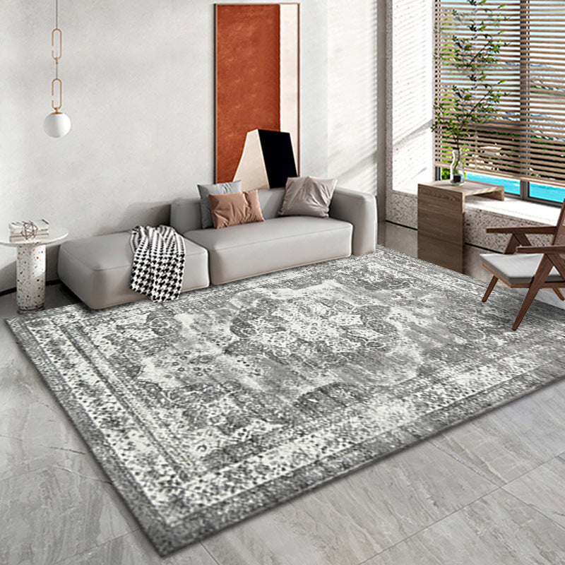 Bohemian Living Room Area Carpet American Pattern Polyester Area Rug Stain Resistant Rug