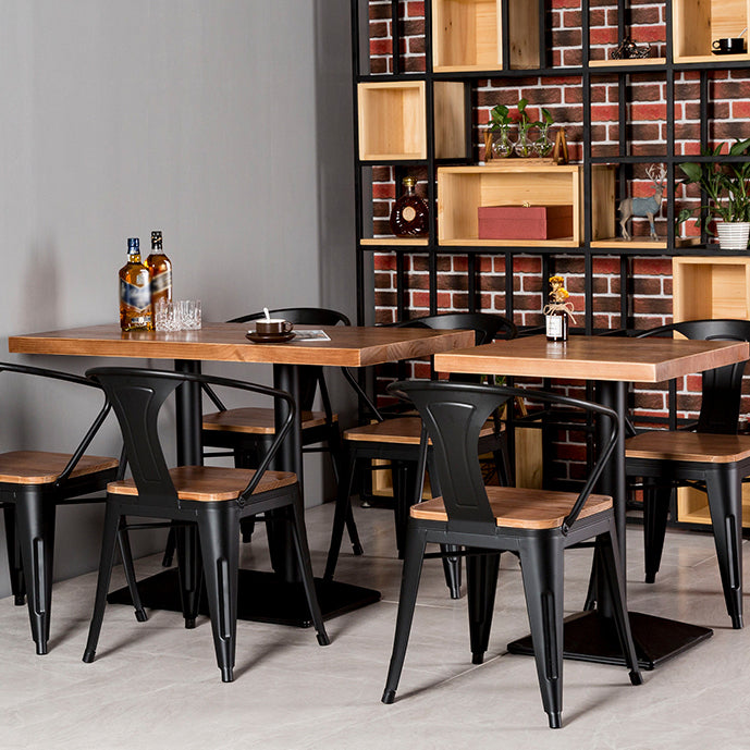 Muebles de estilo industrial Mesa de comedor de madera maciza para comedor