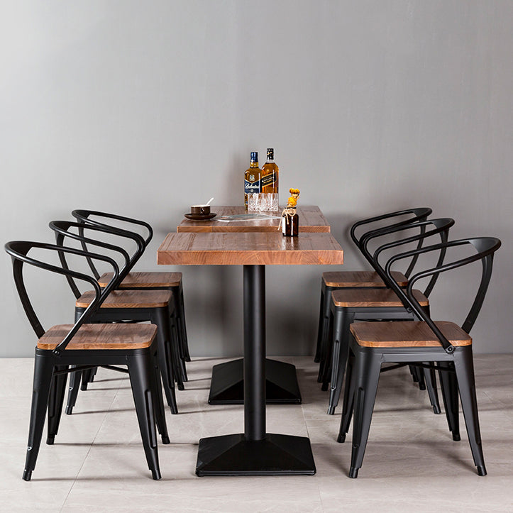 Muebles de estilo industrial Mesa de comedor de madera maciza para comedor