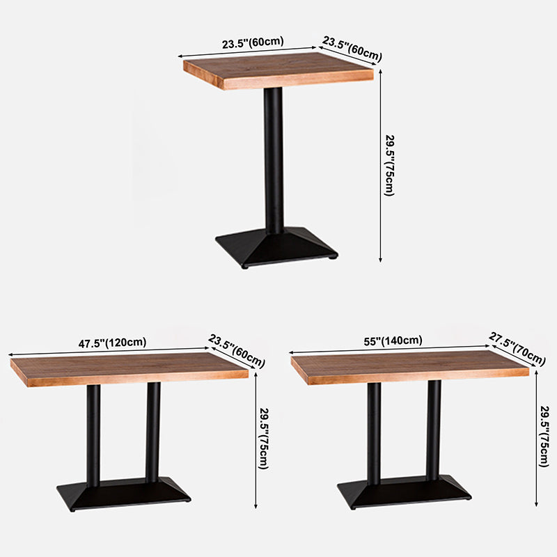 Meubles de style industriel Table du site à manger en bois massif pour salle à manger