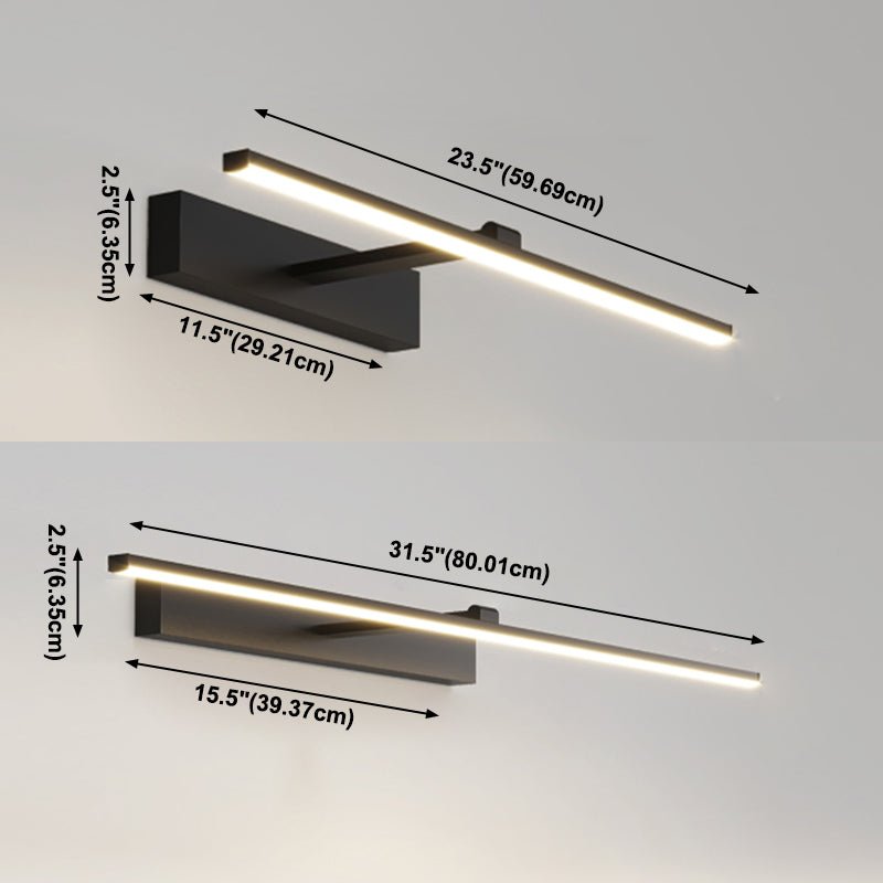 Luz de la plataforma lineal de luz moderna 1 luz de pared de luz aplastante con sombra acrílica