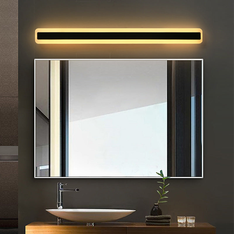 Rectangle Mirror Lamp Modern Simple Wall Light Fixture for Bathroom Washroom