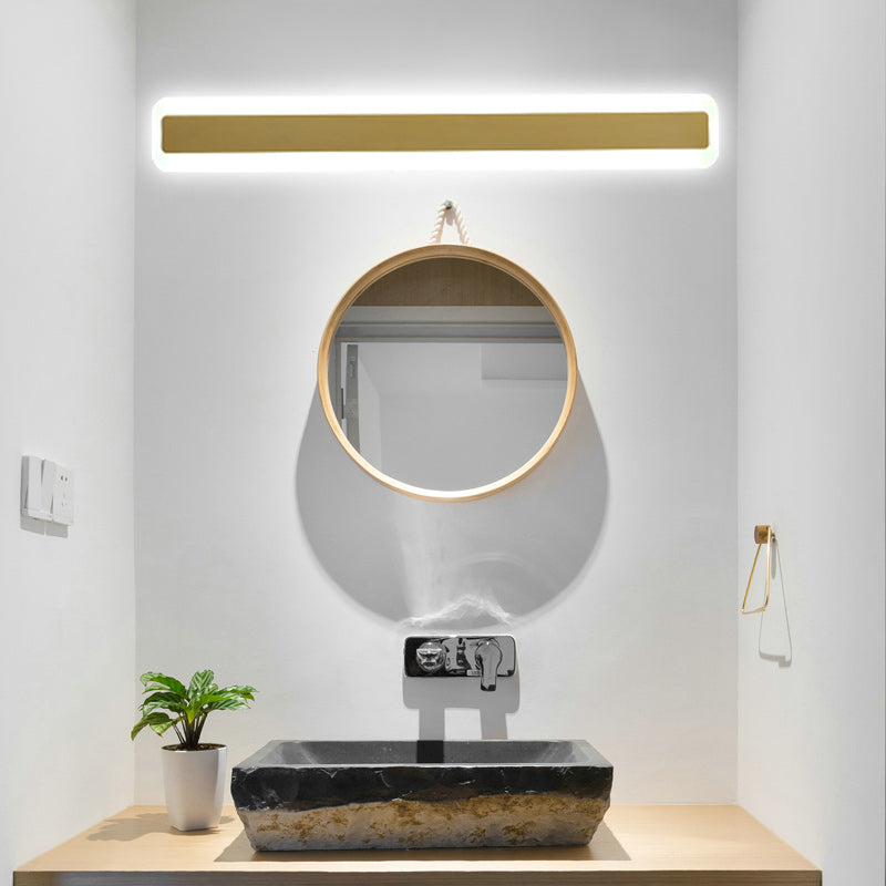 Rectangle Mirror Lamp Modern Simple Wall Light Fixture for Bathroom Washroom