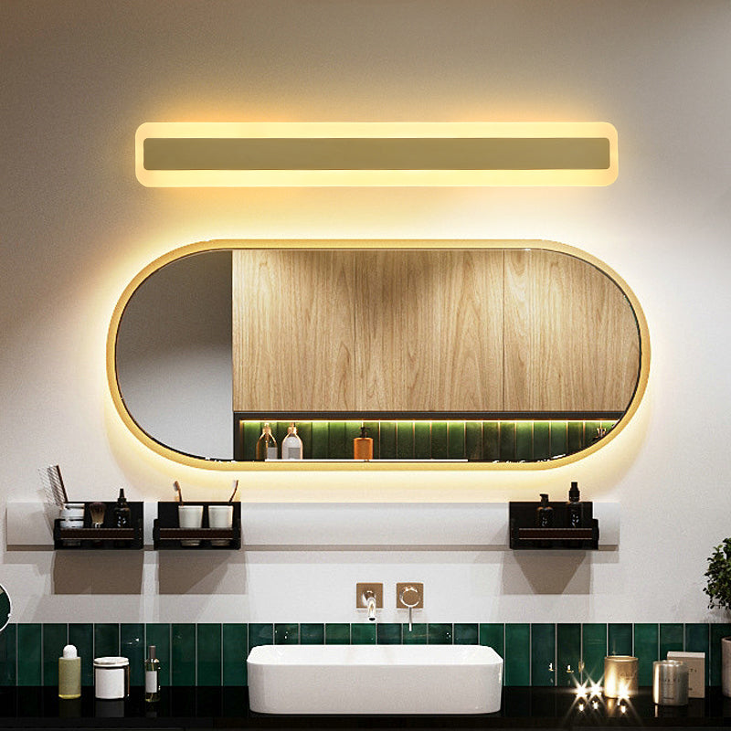 Rectangle Mirror Lamp Modern Simple Wall Light Fixture for Bathroom Washroom