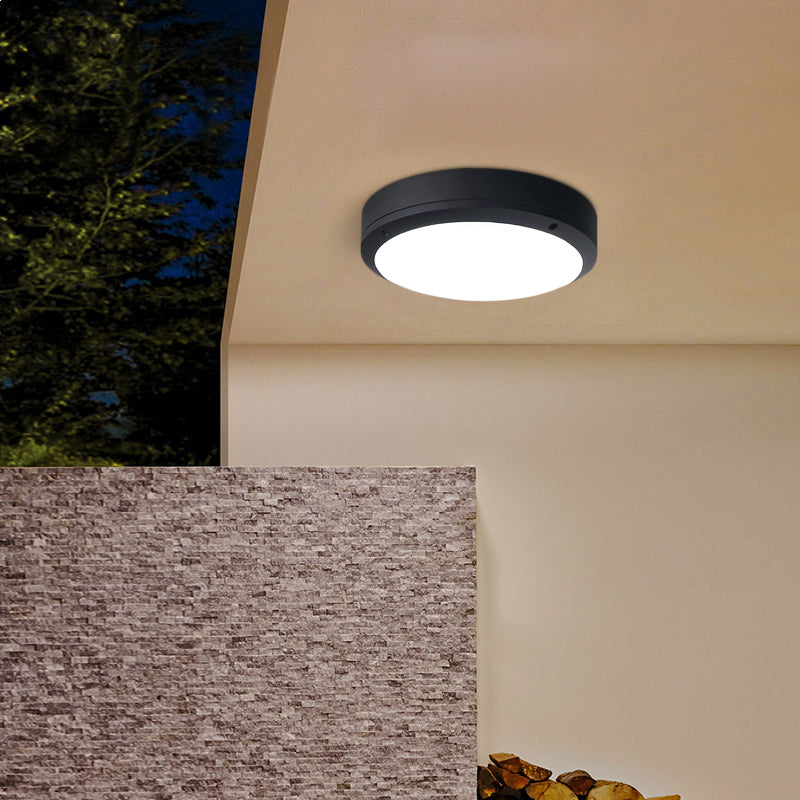 Modern Simple Indoor Outdoor Ceiling Light Waterproof LED Flush Mount Light