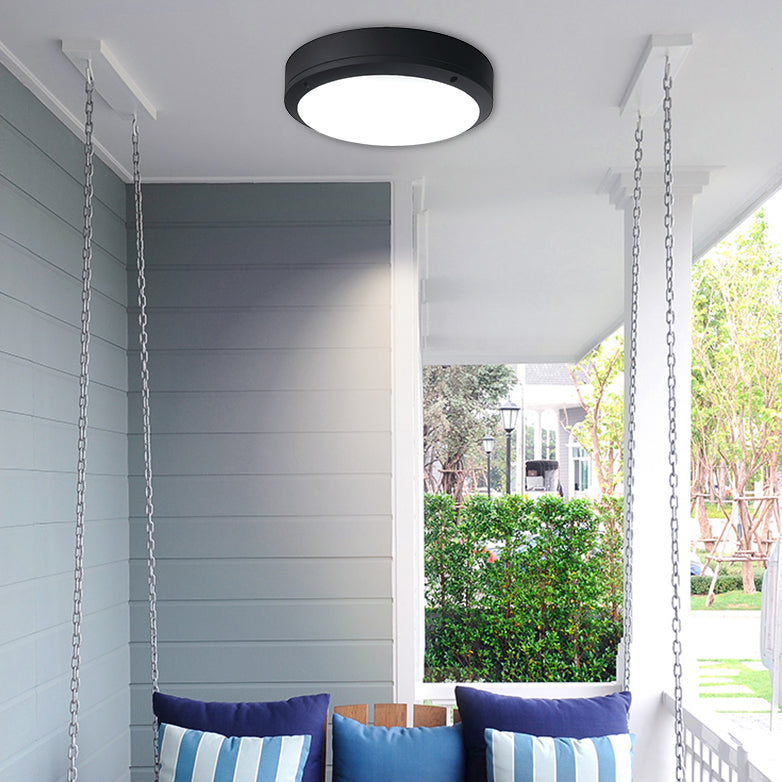 Modern Simple Indoor Outdoor LED Ceiling Light Waterproof Flush Mount Light