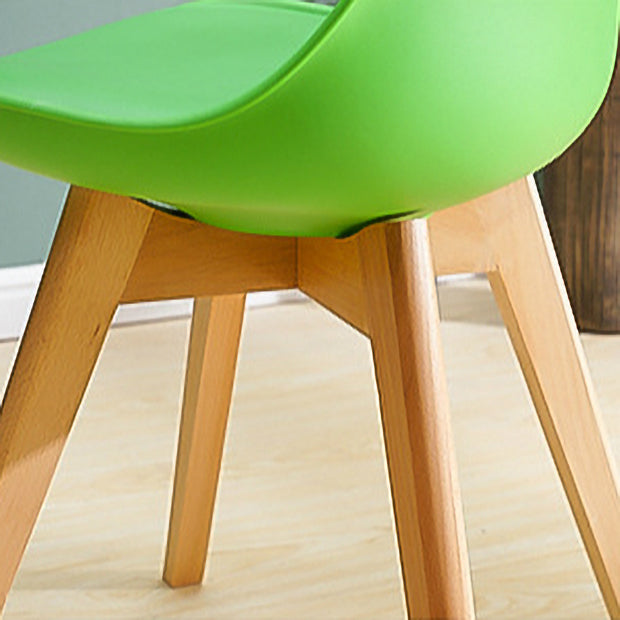 Chaise de salle à manger de style contemporain chaises sans bras solides avec des jambes en bois