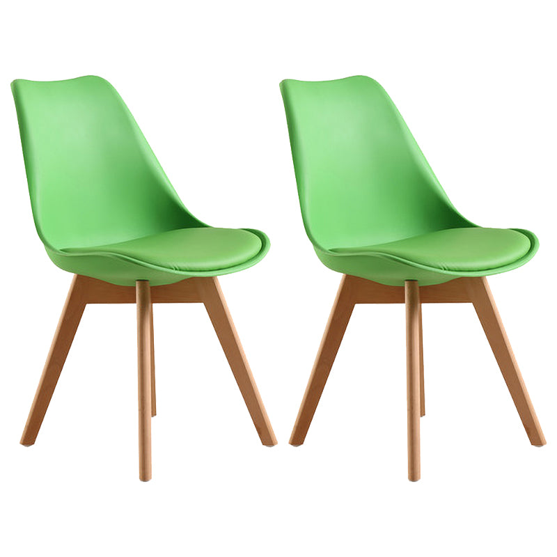 Chaise de salle à manger de style contemporain chaises sans bras solides avec des jambes en bois