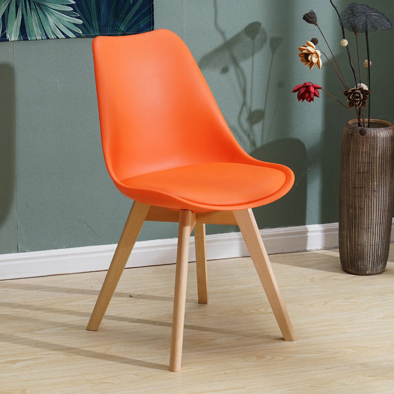 Chaise de salle à manger de style contemporain chaises sans bras solides avec des jambes en bois