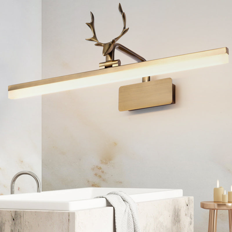 American Contemporary Style LED Vanity Wall Lighting Light Copper Bar Light for Bathroom