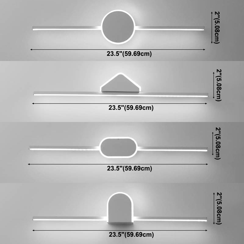 Minimalismus zeitgenössischer Stil LED Eitelkeit Wandbeleuchtung Metall Waschtischleuchten für Kommoden Badezimmer