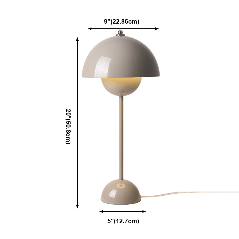 Modern Creative Dome Macaron Table Lamp Metal 1 Light Night Table Lamps