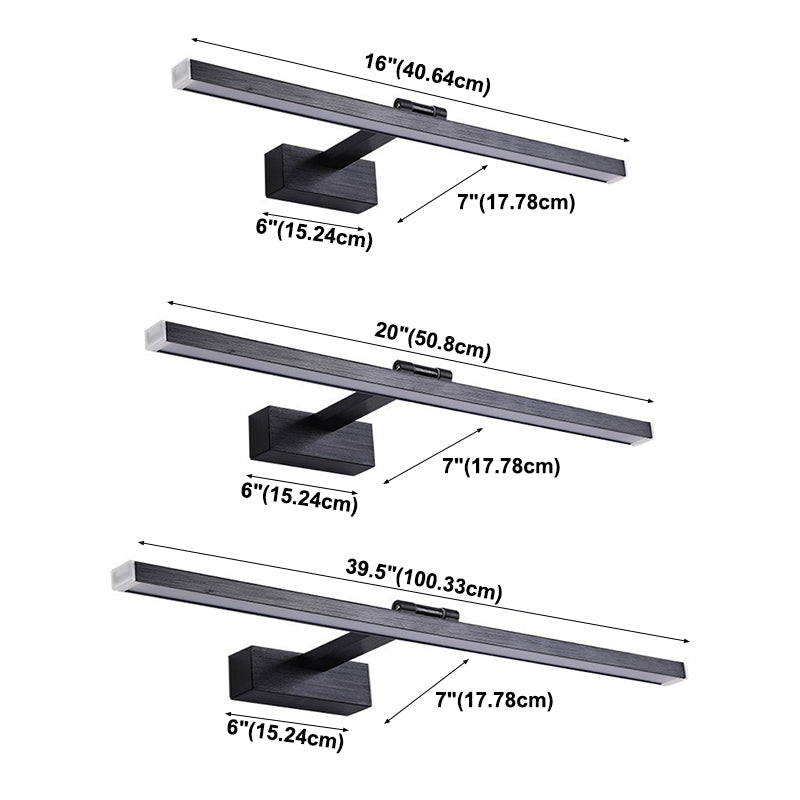 Lineare Wandleuchtenbeleuchtung modernes Metall 1 Leichtes Leuchten mit Acrylschatten