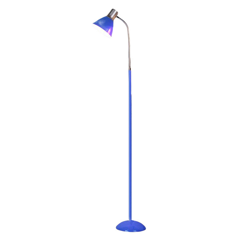 Modern Conical Floor Standing Light 1 Head Living Room Floor Lamp with Flexible Arm