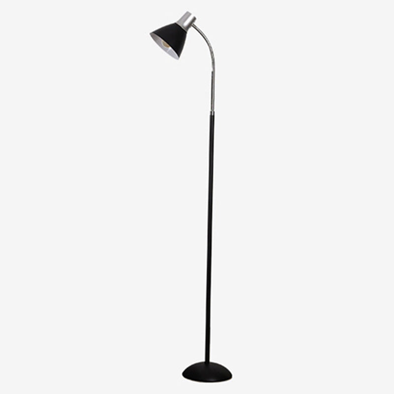 Modern Conical Floor Standing Light 1 Head Living Room Floor Lamp with Flexible Arm