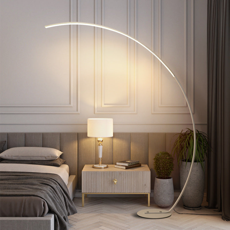 Lampadaire LED minimaliste moderne lampadaire en aluminium linéaire avec une teinte acrylique