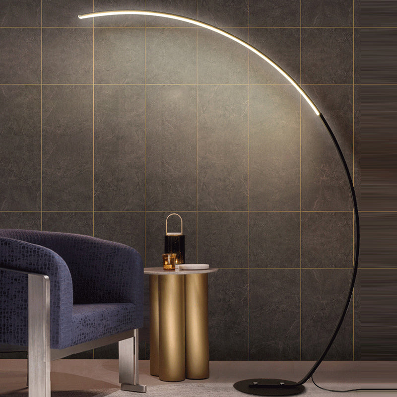 Modern Minimalist LED Floor Lamps Aluminium Linear Floor Lamp with Acrylic Shade