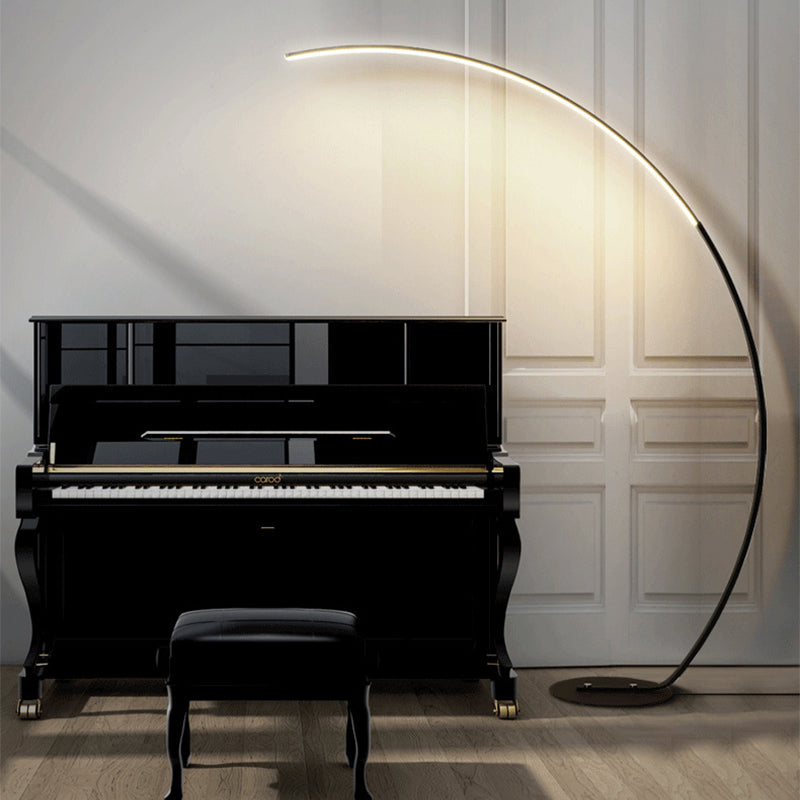 Lampadaire LED minimaliste moderne lampadaire en aluminium linéaire avec une teinte acrylique