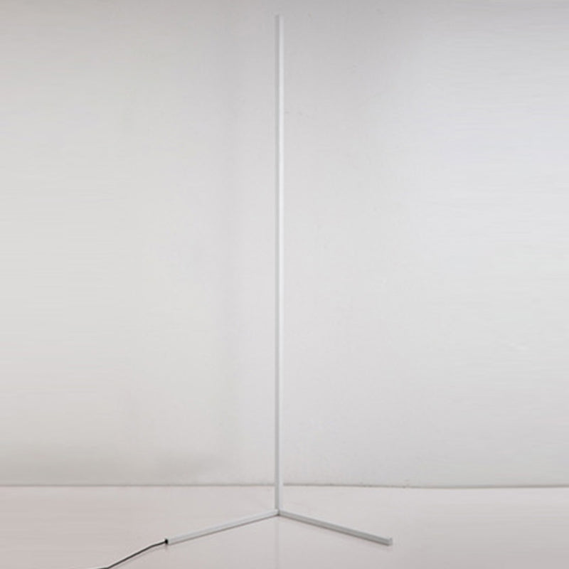 Modern Simplicity LED Floor Lamp Lacquered Iron Linear Floor Lamps with Acrylic Shade