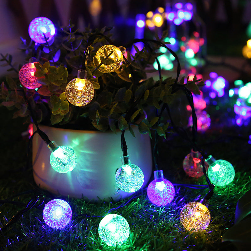 Modern Creative LED Decorative Lamp Plastic Globe Solar Energy String Lights for Exterior Spaces