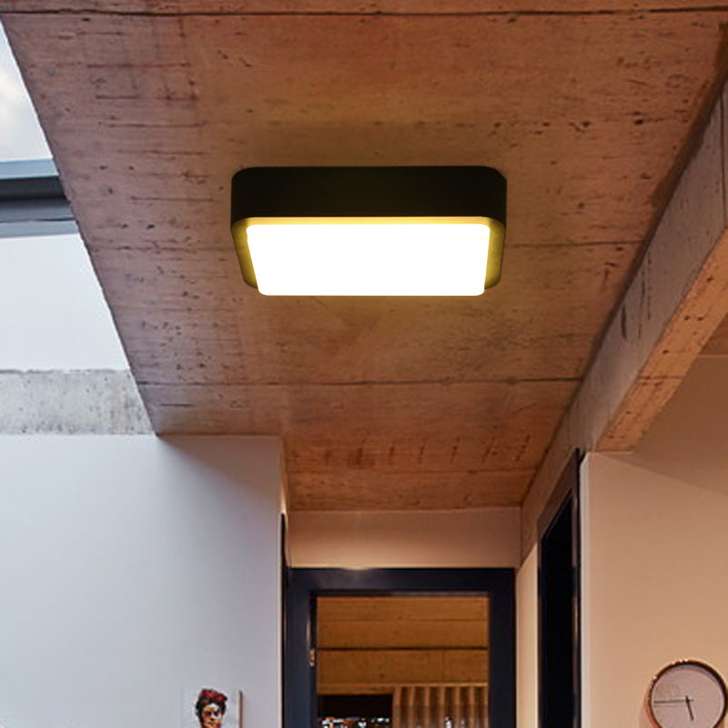 Lampada da soffitto in stile tradizionale con paralume in acrilico, lampada da incasso impermeabile per balcone