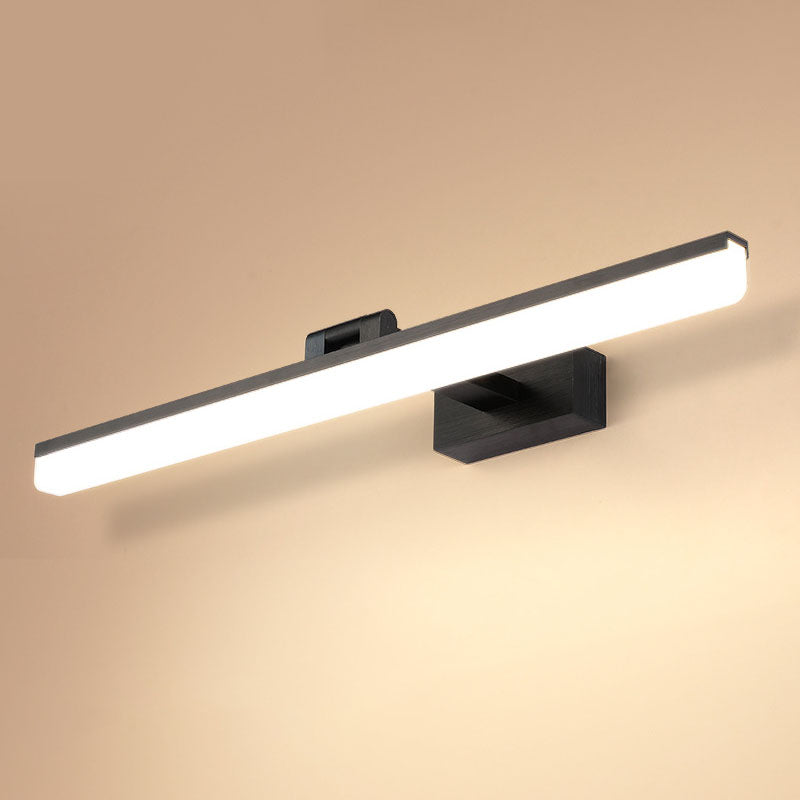 Metal de 1 luces lineal mata de pared de estilo moderno lámpara de montaje de pared de espejo moderno