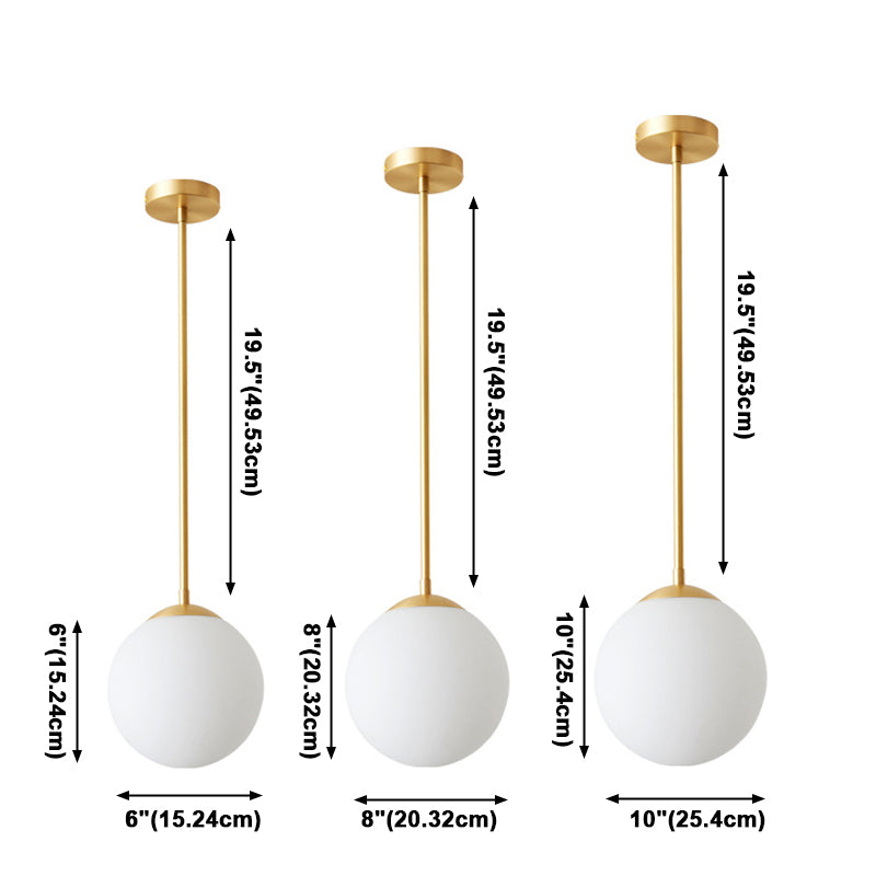 Ball Contemporary Hanging Ceiling Light 1 Light Glass Pendant Lighting Fixtures