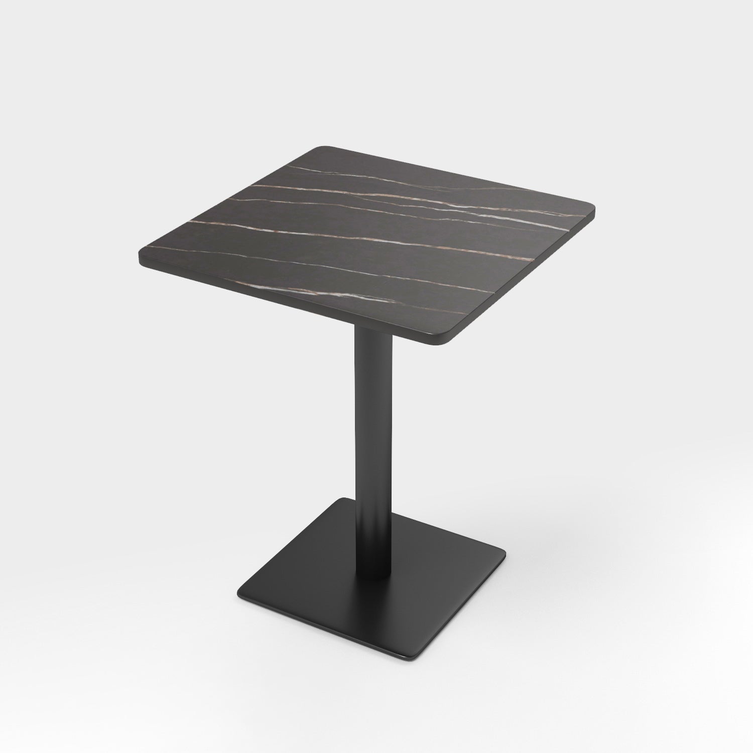 Mesa de comedor de piedra sinterizada moderna mesa de marco negro para comedor para comedor