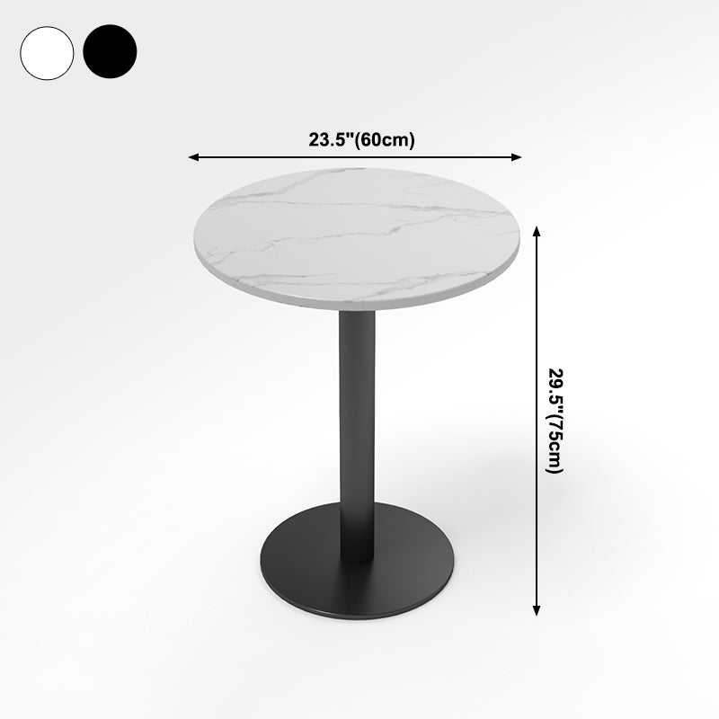 Mesa de comedor de piedra sinterizada moderna mesa de marco negro para comedor para comedor