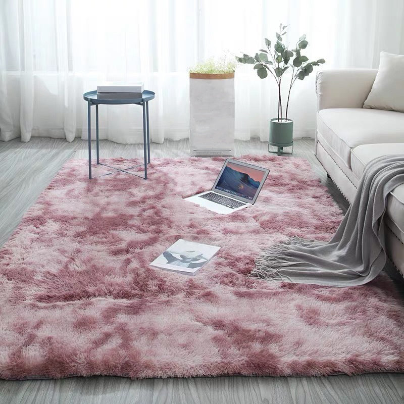 Modern Home Decoration Carpet Tie-Dyed Shag Area Rug Non-Slip Backing Indoor Carpet