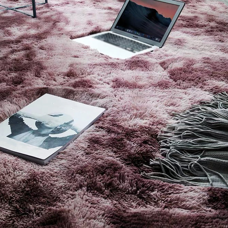 Modern Home Decoration Carpet Tie-Dyed Shag Area Rug Non-Slip Backing Indoor Carpet