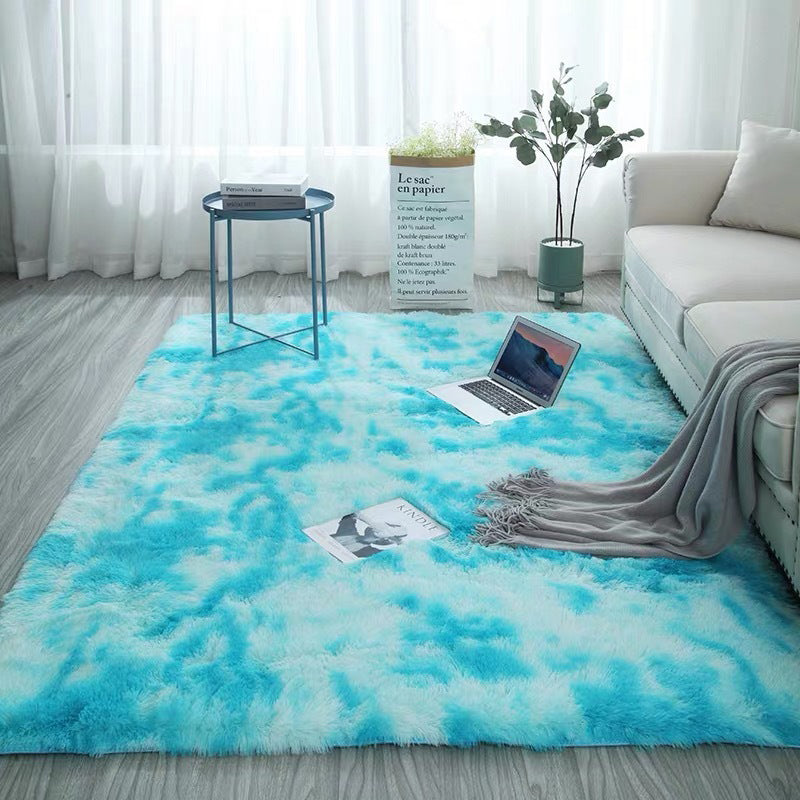 Modern Home Decoration Carpet Tie-Dyed Shag Area Rug Non-Slip Backing Indoor Carpet