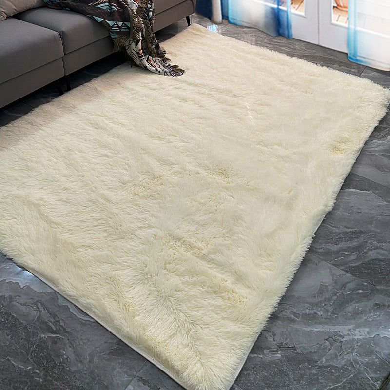 Funky Plain Shag Teppich Polyester Indoor Teppich Nicht-Rutsch-Rückseite Teppich für Wohnzimmer