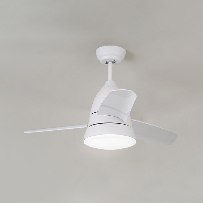 Nordique Conical suspension ventilateur clair acrylique de nuance LED Semi Flush Mount lampe