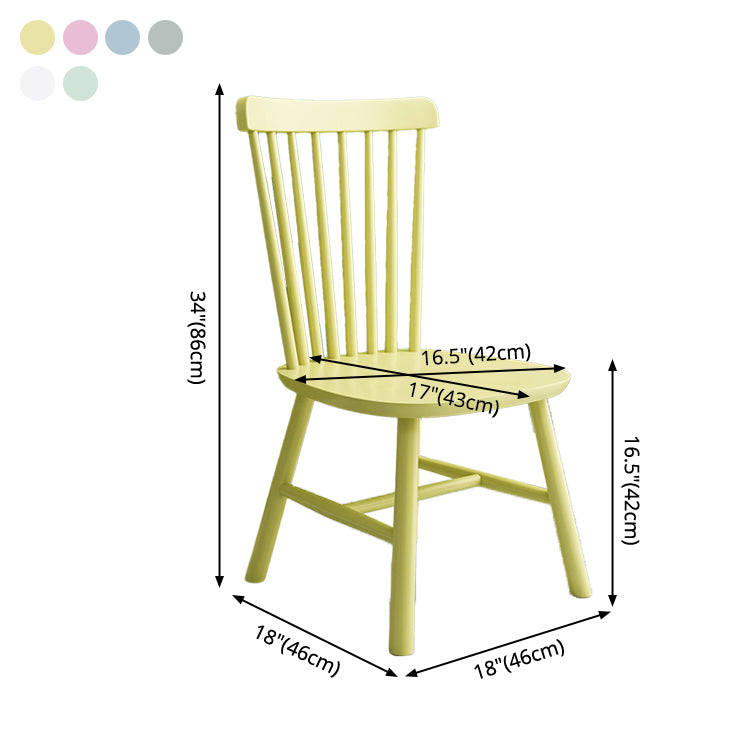 Chaise de salle à manger en bois de style moderne chaise sans bras pour cuisine (ensemble de 2)