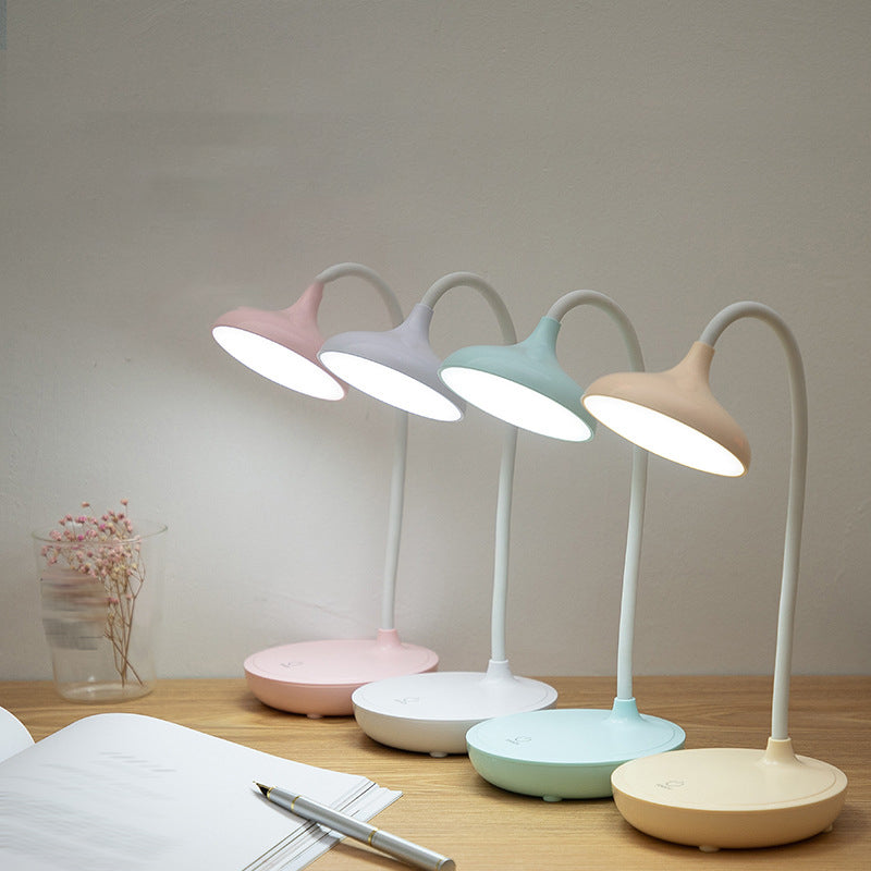 Round Nightstand Lamps Modern Plastic 1 Light Led Night Table Lamps