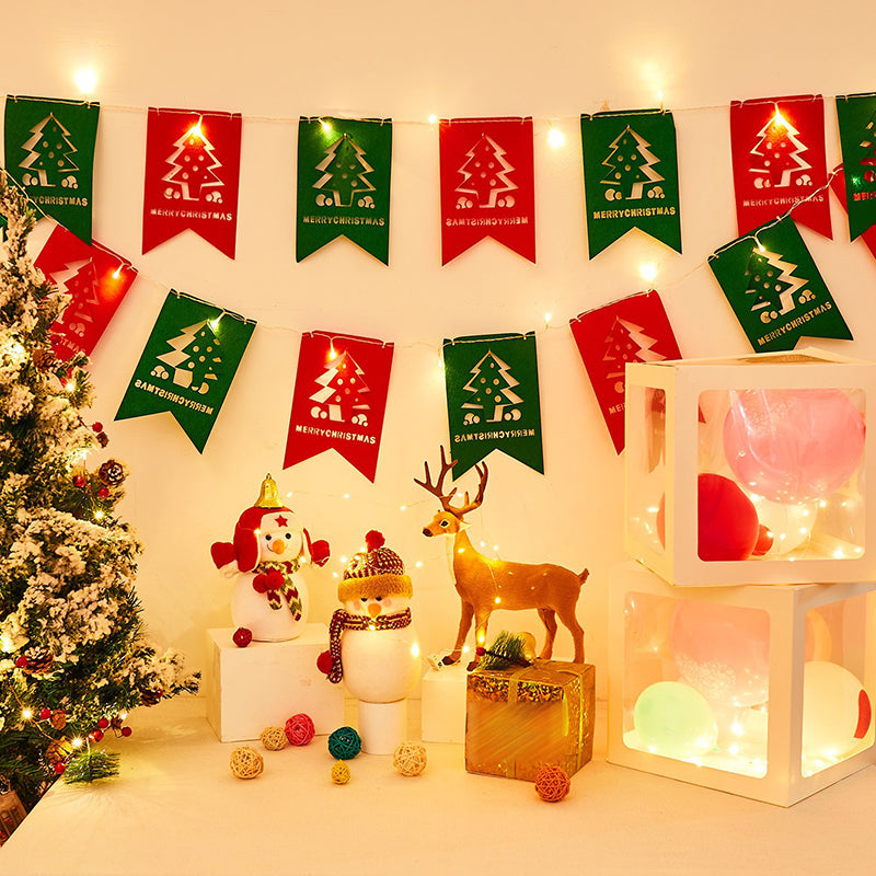 Red-Green Christmas Ornaments String Light Decorative Plastic LED Festive Light