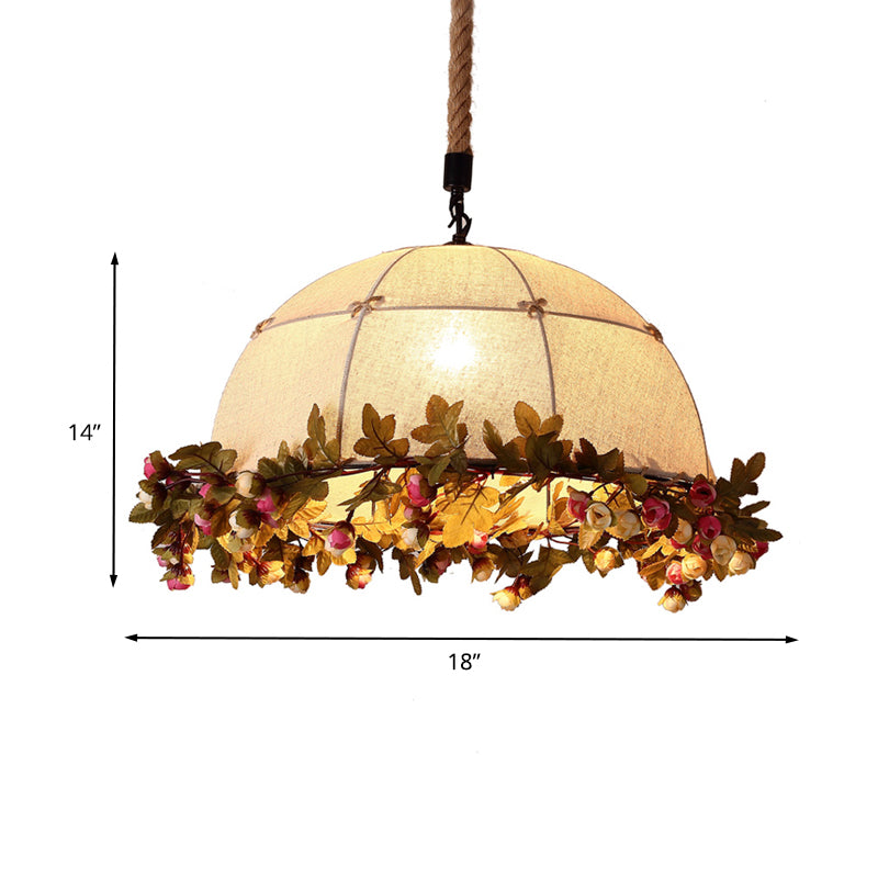 Pendente a soffitto per piante a cupola industriale 1 lampada sospesa in metallo in nero in nero per il ristorante