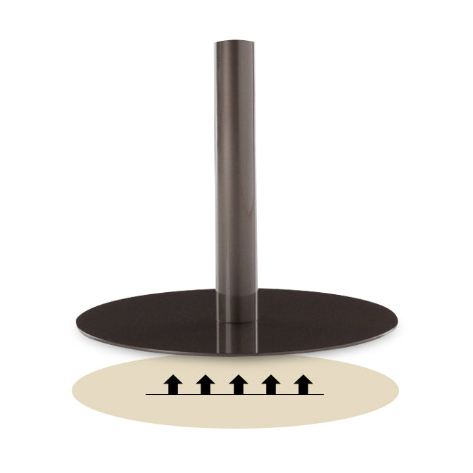 Table à manger ronde de luxe traditionnelle en métal avec base de piédestal à base de piédestal