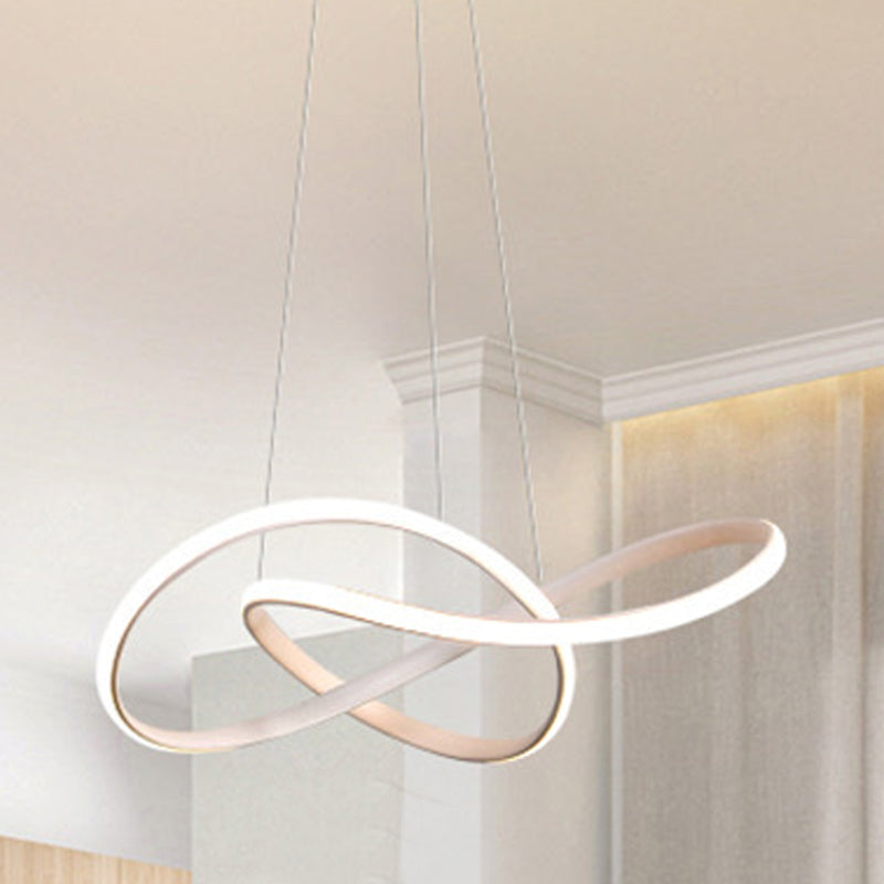 Plafond de style moderne Spiral Plafond Light 1-Light Aluminium Aluminium Éclairage en suspension